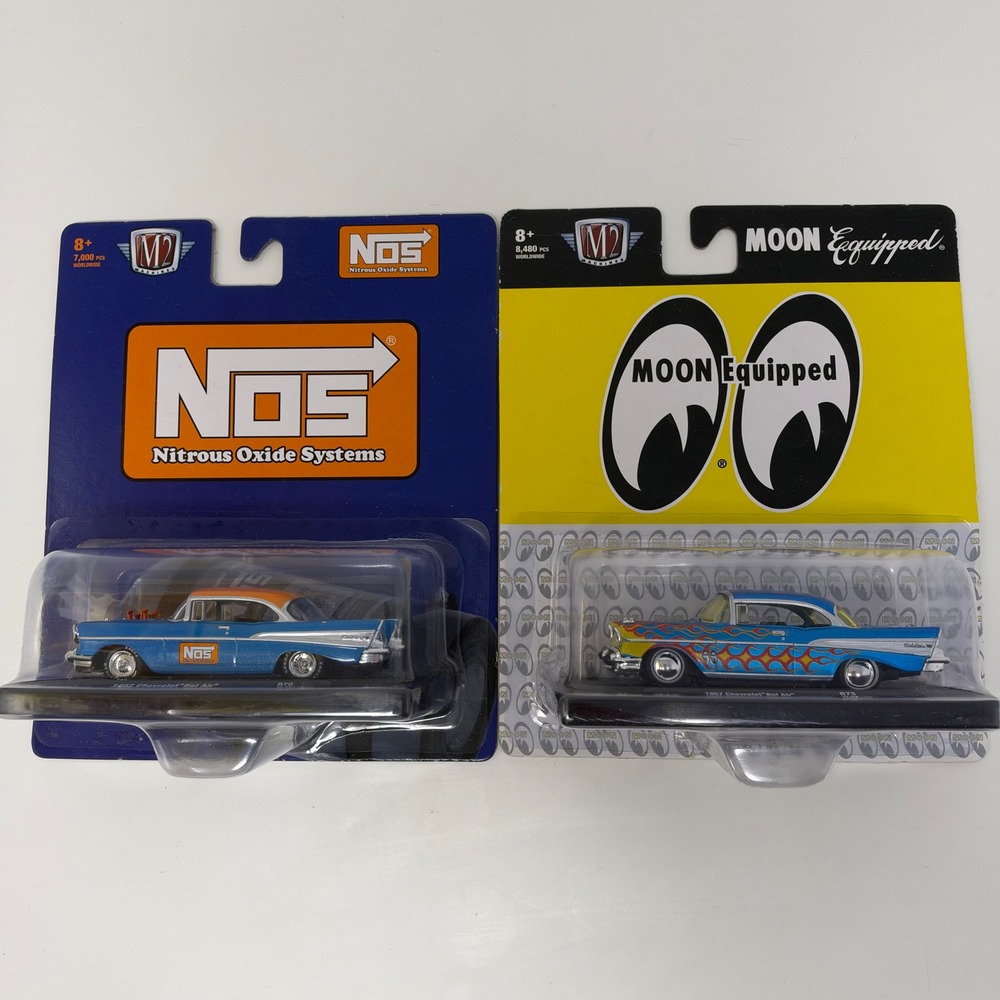 M2 Machines 1957 Chevrolet Bel Air Lot NOS Moon Equipped 1:64 Diecast R70 R73
